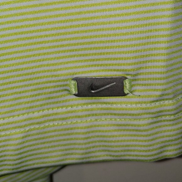 Nike Dri-Fit Player Control Striped Golf Polo Shirt Size XXL Lime Green - Picture 4 of 8